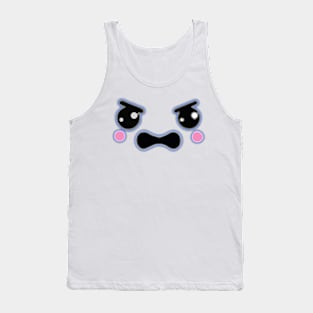 Kawaii cute angry face Tank Top